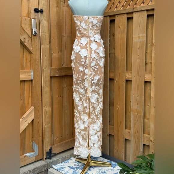 🆕 BRONX & BANCO 🧿 NWOT Jasmine Blanc Bridal Maxi Dress, Sz XS US 2 - Picture 9 of 15